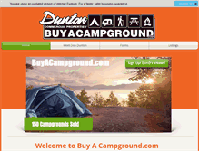 Tablet Screenshot of buyacampground.com
